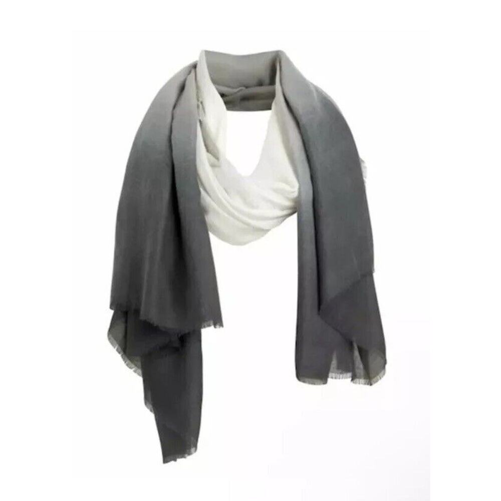 Carly Cushnie Scarf Grey Horizon Ombre Buttery Soft Luxurious Oversized Cozy
